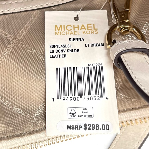 Michael Kors Sienna Large Pebbled Leather Shoulder Bag - Picture 10 of 10